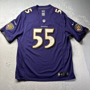 Terrell Suggs Baltimore Ravens #55 Nike On-Field Jersey Purple Mens XXL